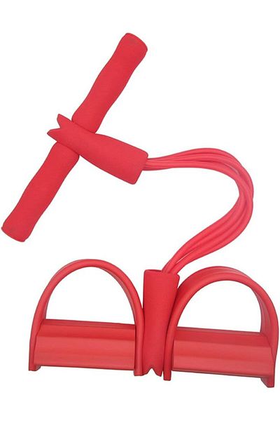 Fitness Max Portable Resistance Bands Loop Pedal Muscle Building - Red