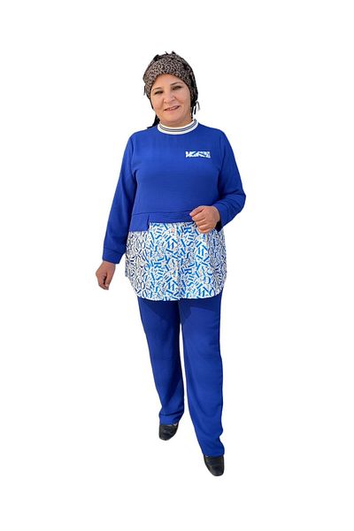 Sevda Kılınç Large Size Imported Ayrobin Fabric Double Set