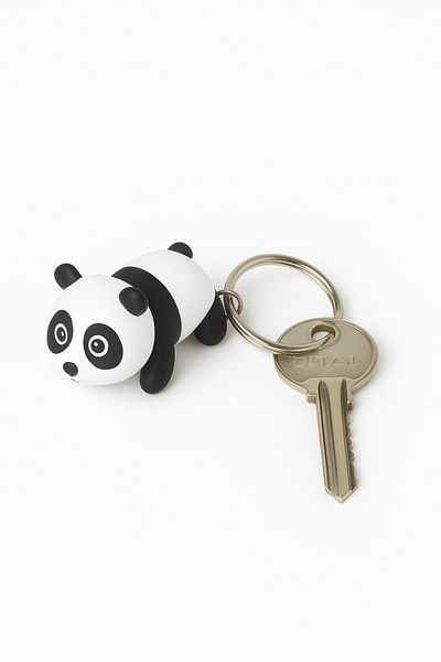 edoy Cute Panda Keychain Black White Plush Gift Cute Gift Accessory