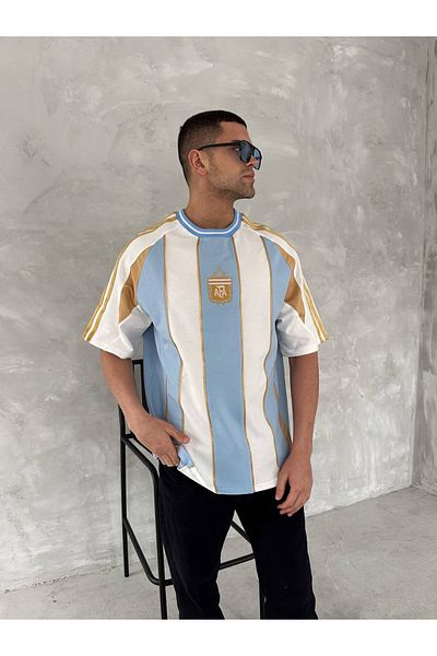 İLKCET MODA Μπλουζάκι Unisex Oversize Κέντημα Arg