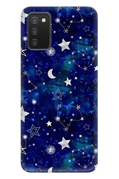 Lopard Samsung Galaxy A02S Tam Koruma Kılıf Covers 49 Galaksi Lacivert Beyaz