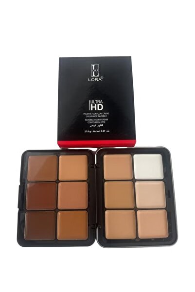 Lora علبة كريم أساس فائق الوضوح متعدد الألوان ( كريم أساس خافي كنتور كونسيلر )