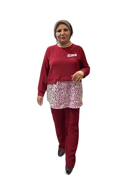 Sevda Kılınç Large Size Imported Ayrobin Fabric Double Set