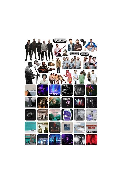 Ororabutik 50 Pieces We Talk While You Surface Pop, Rock, Indie Sticker Set - Sticker Set Sketchbook