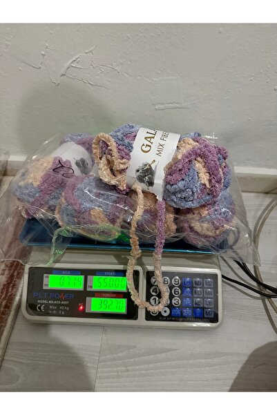 SÜSLÜTASARIM Himalaya yüksek kalite yumoş ip(714 gram)(mor&mavi)