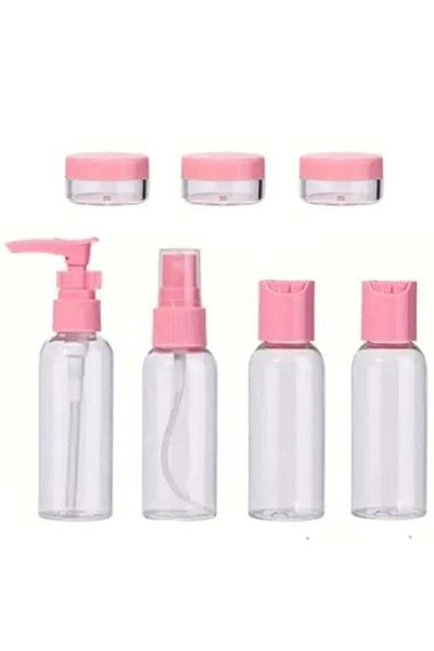 Salon System Transparent Plastic Container Set from Salon System, 7 Pieces