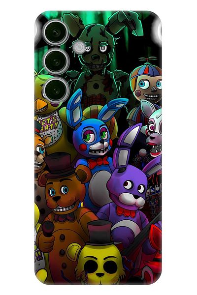 Lopard حافظة حماية كاملة لهاتف سامسونج جالاكسي S23 FE 19 Five Nights at Freddy's أرجواني أصفر