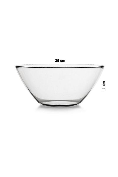 Paşabahçe Iconic Glass Bowl - Multi-Purpose Presentation Salad Serving Mixing Bowl