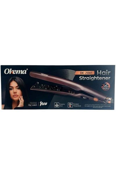 Okema Hair Straightener with Ceramic Heating Plates by Okema, ok-2041