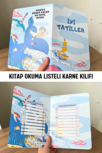 Eldesen Tasarım 1 Adet Karne Kılıfı 23x33cm Okul Mezuniyet Hediyesi Karne Hediyesi