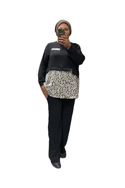 Sevda Kılınç Large Size Imported Ayrobin Fabric Double Set