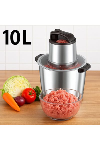 SOKANY Heavy Duty 10L Electric Meat Grinder 2000W with 2 Speeds Stainless Steel Bowl Blades for Home Use
