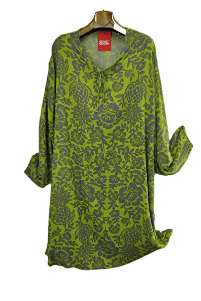 elma abone سترة فيسكوز برباط مقاس كبير