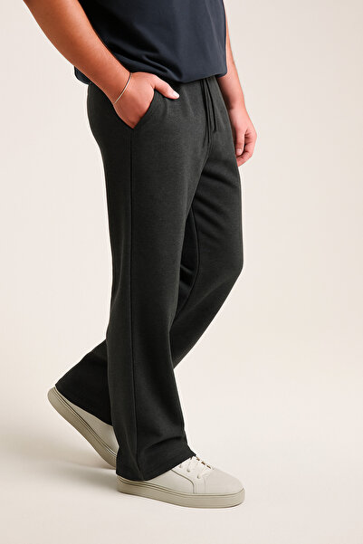 OXVİN Men's Straight Leg Relaxed Cut Pique Fabric Sweatpants