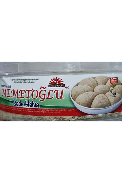 Mehmedoğlu 700Gr Plain Tahini Halva with Baklava Slices