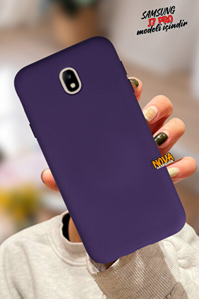 cepmoda samsung Galaxy J7 PRO telefon kılıfı | içi Süet Pürüzsüz Doku Lans Ka...