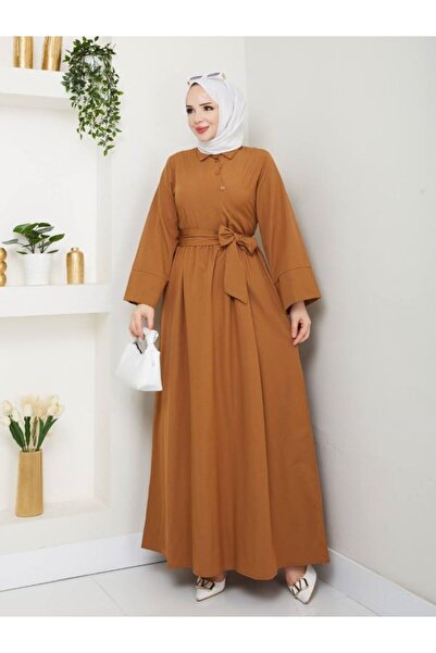 SHİROSA μακρύ φόρεμα με ασύμμετρο κλείσιμο με λεπτομέρεια φιόγκου