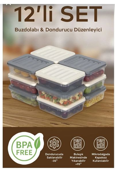 VZN Square Food Storage Container Fridge Organizer Refrigerator Storage Container