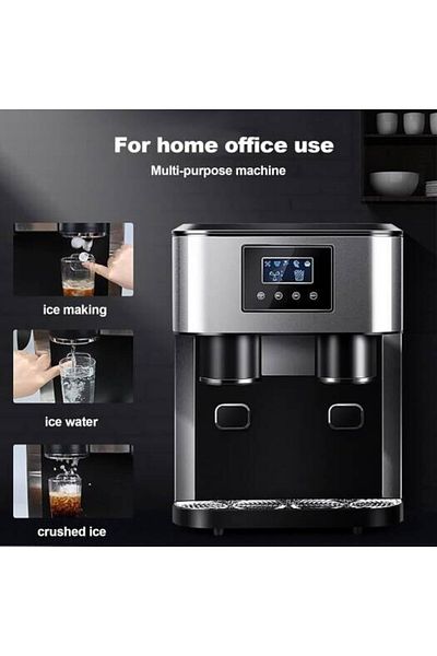 Generic 3 in 1 Ice Maker Machine Fast Ice Crushed Ice Cold Water Dispenser 18KG 24H for Home Office Party