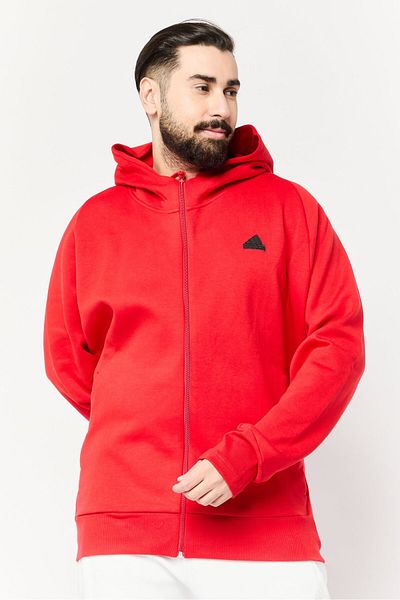 adidas Men Sportswear Fit Long Sleeve Outdoor Sweatshirt, Red