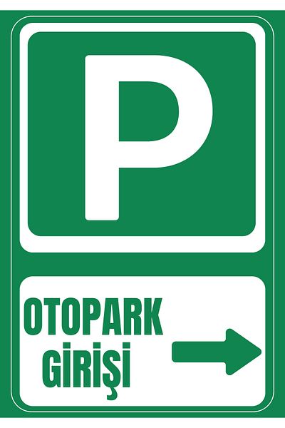 Girl Power 35 X 50 Car Parking Entrance Right Direction Direction Warning Sign 3 mm Foil Printing on Dekota