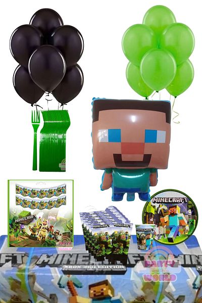 party world Minecratf Maxi Party Set – 8 Persons