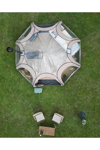 SHUFA Tam Otomatik Şeffaf KUBBE Çadır, Yağmuru ve kar yağışı izlenebilir 400*400*200CM