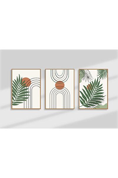 Tuba Decor Σετ ζωγραφικής αφίσας MDF με εμφάνιση ξύλινου πλαισίου 3 τεμαχίων