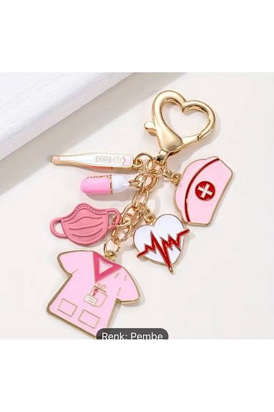 elamindunyasi Keychain Mask, Apron, Heart, Health Product Figure