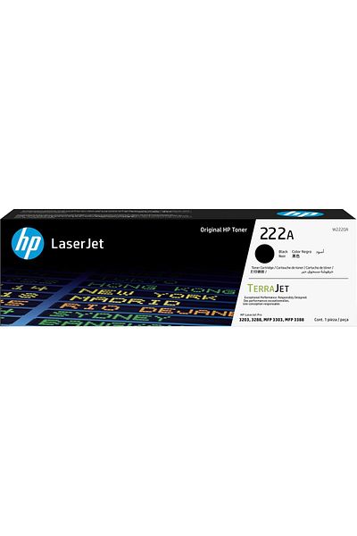 HP HP Original Black LaserJet Ink Cartridge 222A (W2220A), 1300 Pages
