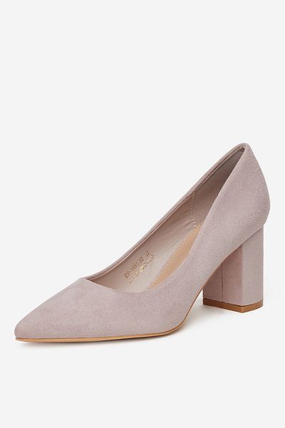 DeeZee Women's Pumps on a block low purple block 35