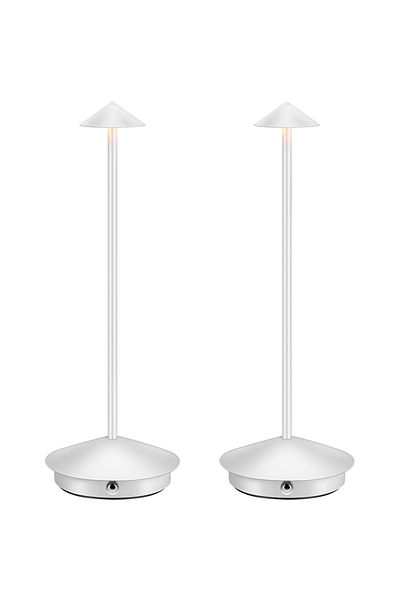 Echo Soul Set 2 Lampi de masa touch led incarcabile Echo Soul®️, cu functie de schimbare a intesitatii, Alba