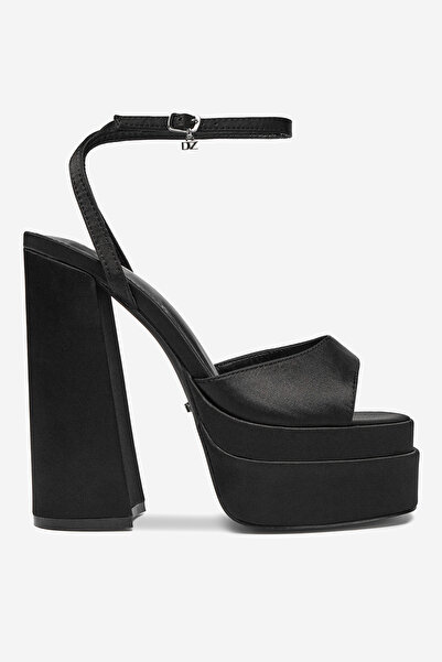 DeeZee Sandale damă cu platformă 37, culoare bloc, joase, negre