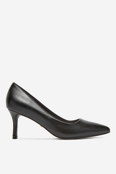 DeeZee Women's Pumps on a high heel low black stiletto 36
