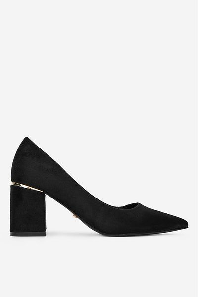 DeeZee Women's Pumps on a block low black block 37