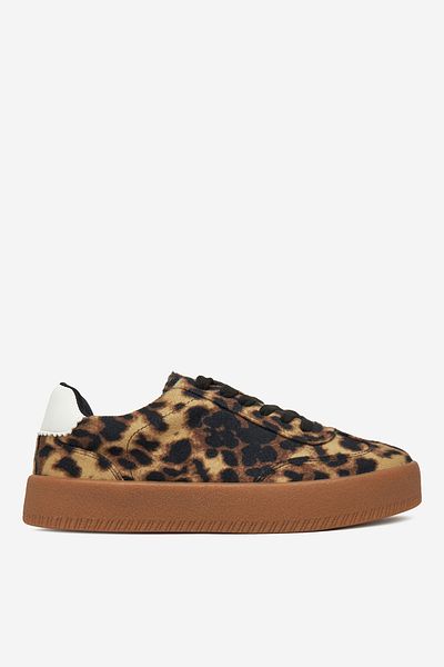 DeeZee Women's Sneakers Low Brown Flats 38