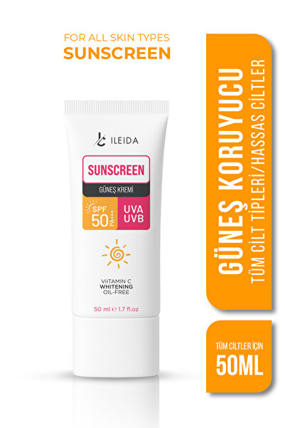 İLEİDA Güneş Kremi Leke Karşıtı Ve Yüksek Koruma Spf 50