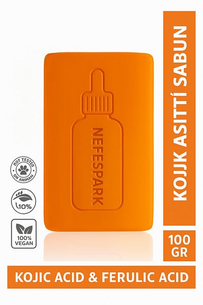 nefes Kanza Kojica Kojic Acid Soap, Anti-Blemish Kojic Acid Skin Care Soap with Turmeric and Kojic Acid