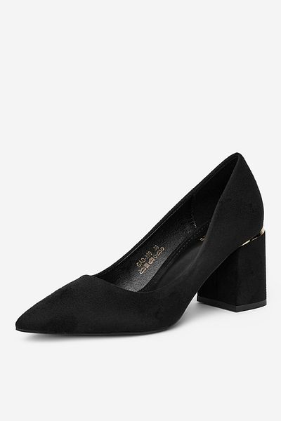 DeeZee Women's Pumps on a block low black block 37