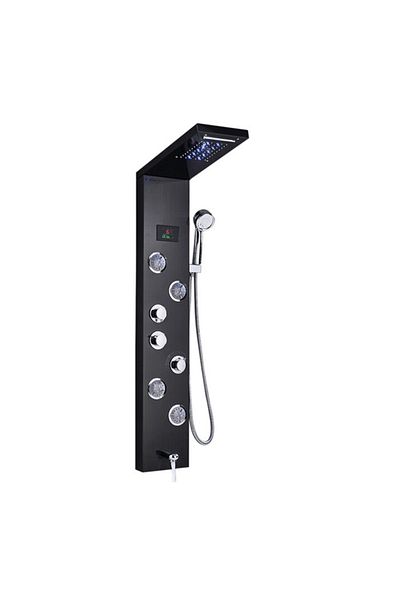 Blackswan Design Panou dus, Blackswan, Tip M9001 model negru cu LED, afisaj digital, pipa si functii SPA, 114 cm