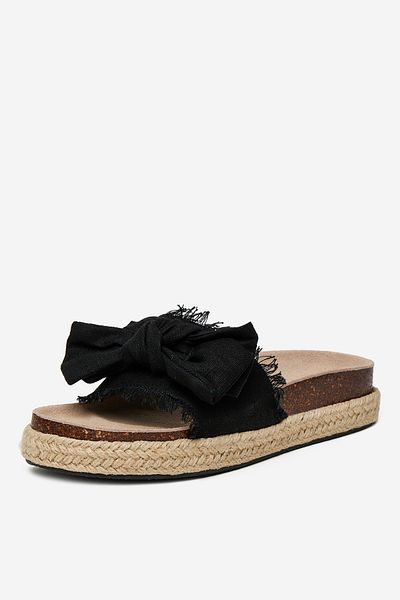 DeeZee Flip-flops damă negri cu platformă 38
