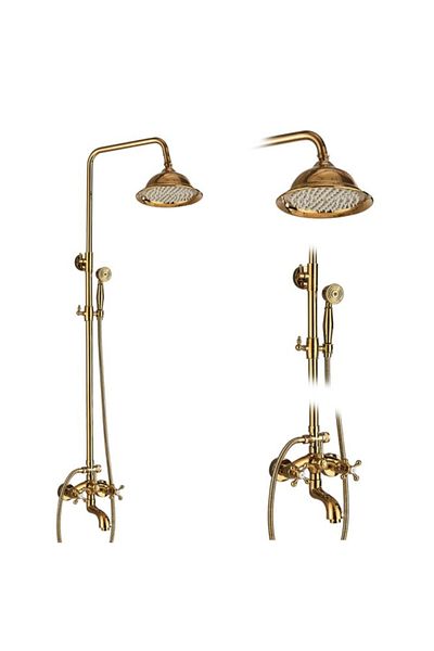Blackswan Design Shower mixer, Blackswan, Type M27.2, shiny gold model, size 20 cm