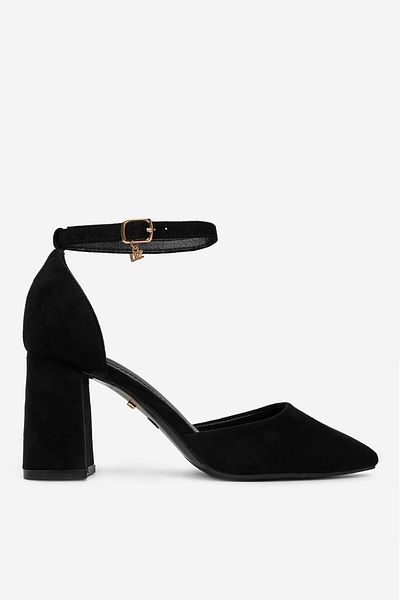DeeZee Women's Pumps on a block low black block 40