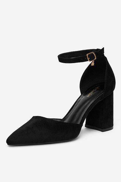 DeeZee Women's Pumps on a block low black block 40