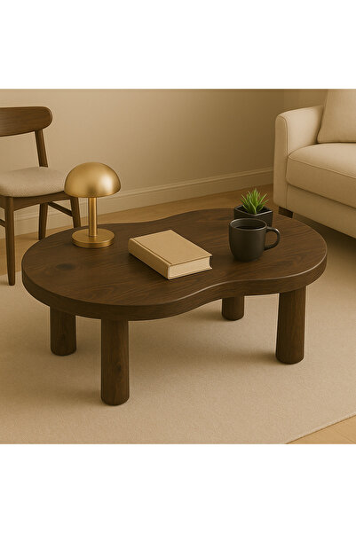 Trihome Koyu Ceviz Renkli Modern Orta Sehpa – Masif Ahşap Luxury Masif Ahşap ...