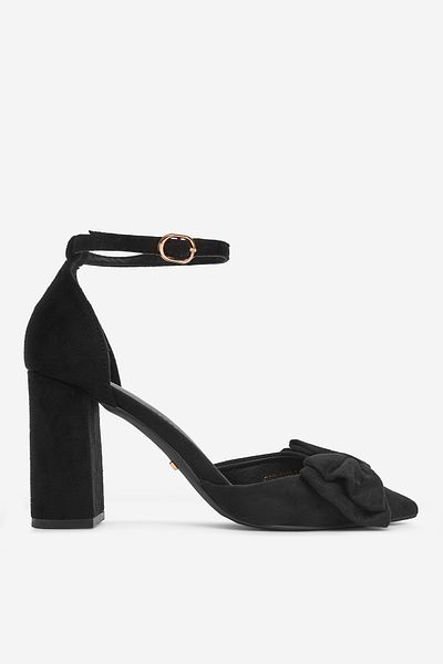 DeeZee Women's Pumps on a block low black block 36