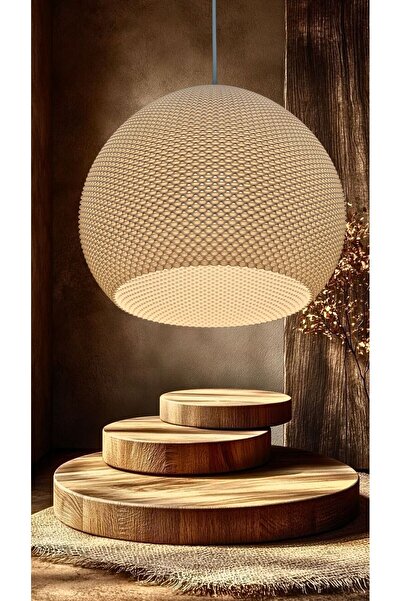 decory Venaty Beyaz Mesh Yüzey Avize, Yatak Odası, Oturma Odası Tasarım Tekli Sarkıt Avize (PLASTİK) E27