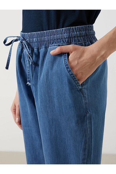 LC Waikiki Pantaloni de jeans pentru femei LCW Grace cu talie elastică neagră Carrot Fit