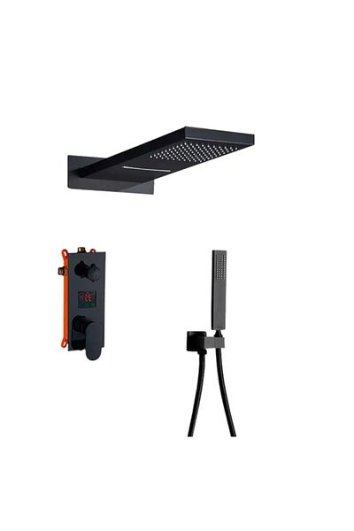 Blackswan Design Shower mixer set, Blackswan, Type M73.11, matt black model, size 52 cm