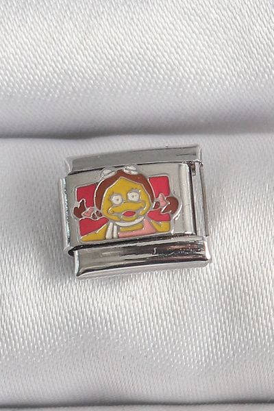 AfraBeauty 316L Stainless Steel Colorful Child Engraved Silver Charm - Nomination Compatible